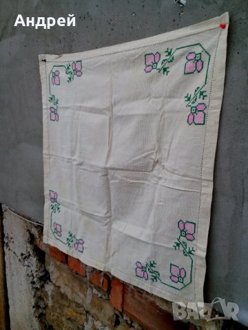 Стара бродирана покривка #5, снимка 4 - Антикварни и старинни предмети - 23789053