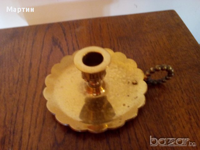 Стар масивен бронзов - Свещник - 1бр. ! (121067), снимка 2 - Други стоки за дома - 14630968