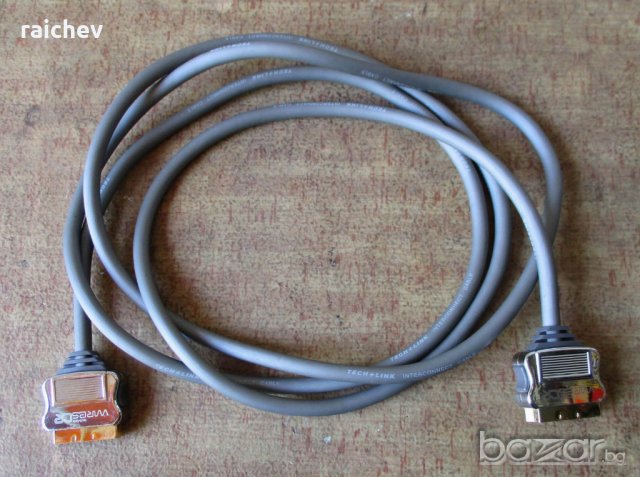 ★ █▬█ █ ▀█▀ ★ Профи кабел скарт-скарт – TECH+LINK – с масивни позлатени конектори. 