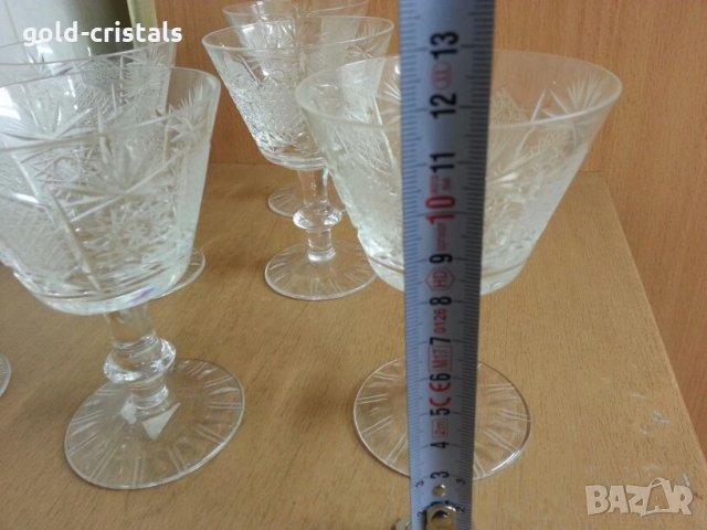кристални чаши, снимка 5 - Антикварни и старинни предмети - 24964648