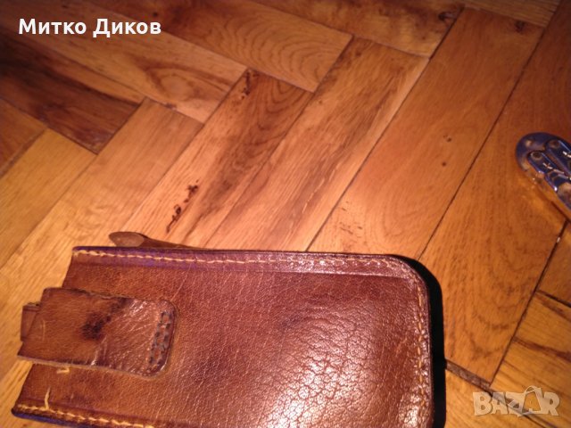 Калъф естествена кожа за радиостанция за носене на колан-два броя, снимка 3 - Чанти - 24138429