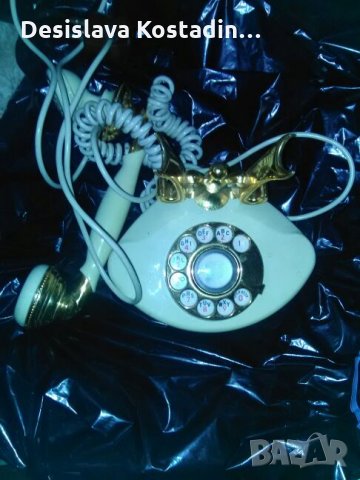 Ретро ПОЗЛАТЕН телефон оникс-18карата, снимка 7 - Антикварни и старинни предмети - 25137070