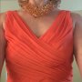 Елегантна оранжева дамска рокля H&M 