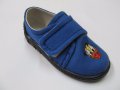 Български пантофи в синьо с пате моряк, снимка 1 - Бебешки обувки - 17611406