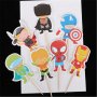 Avengers герои 12 бр топер клечки за мъфини декорация и украса