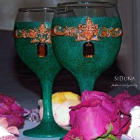 Комплект чаши "Изумруд", снимка 5 - Подаръци за рожден ден - 24465306