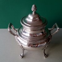 Сребърна френска захарница 19 век стил Ампир, снимка 8 - Антикварни и старинни предмети - 19396779