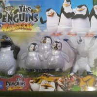 Пингвините от Мадагаскар Madagascar 5 бр фигурки пластмасови PVC за игра и украса торта топер, снимка 1 - Фигурки - 21468731