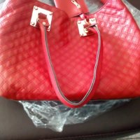 Silvia Rosa червена чанта + портмоне, снимка 3 - Чанти - 25633245