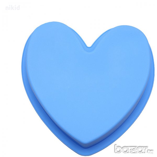 Голямо сърце силиконова форма тава за направа печене кекс торта желиран сладкиш, снимка 1