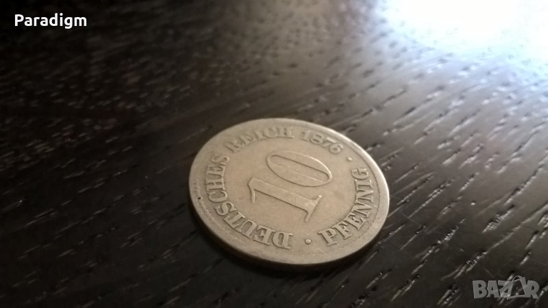 Райх монета - Германия - 10 пфенига | 1876г.; серия D, снимка 1