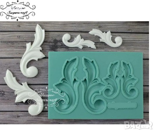 ОР25 Стръкове орнаменти силиконов молд форма декорация торта фондан шоколад и др., снимка 1
