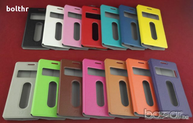 КОЖЕН КАЛЪФ ТЕФТЕР С ПРОЗОРЕЦ ЗА LENOVO VIBE X2, снимка 1