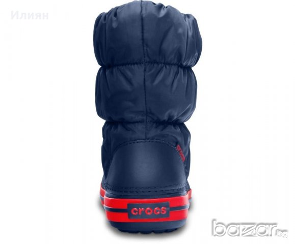 Crocs Puff Boot K Navy/Red, снимка 3 - Детски боти и ботуши - 19815129