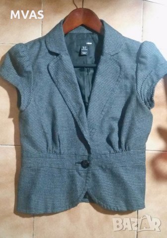 Ново елегантно сако с късо ръкавче H&M S размер, снимка 5 - Сака - 22537600
