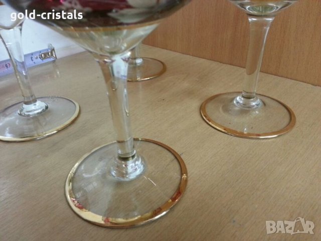 антикварни чаши с позлата  гравирани, снимка 8 - Антикварни и старинни предмети - 25377548