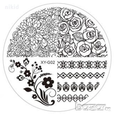 XY-G02 ново пластмасова кръгла плочка / щампа шаблон за печат на нокти