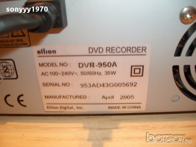 eilion dvr-950a dvd recorder-внос швеицария, снимка 14 - Ресийвъри, усилватели, смесителни пултове - 12027215