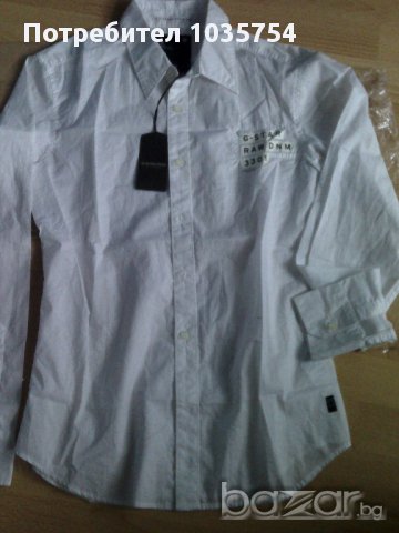 Нова бяла риза G-Star New Luxor Crush Shirt, оригинал , снимка 3 - Ризи - 10992383