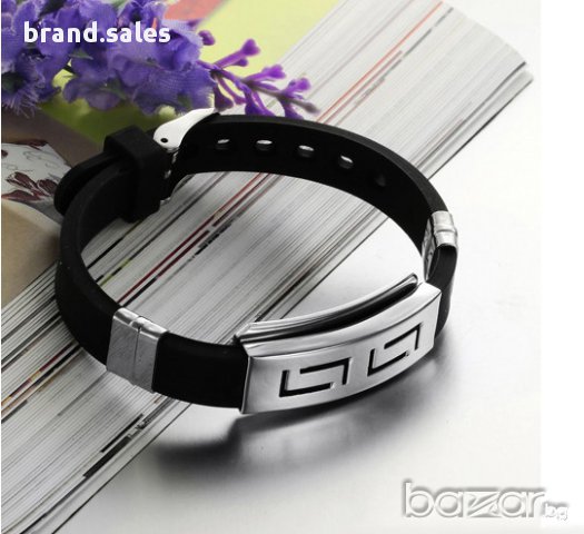 Гривна от медицинска стомана и силикон модел 3, снимка 2 - Гривни - 11816003