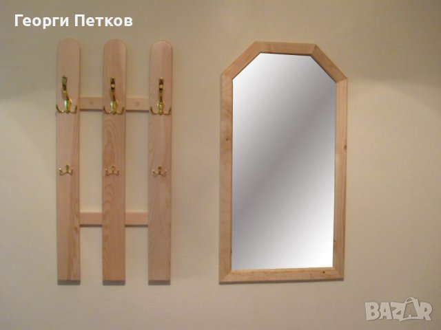 Антре-огледало и закачалка от масив, снимка 12 - Огледала - 14796567