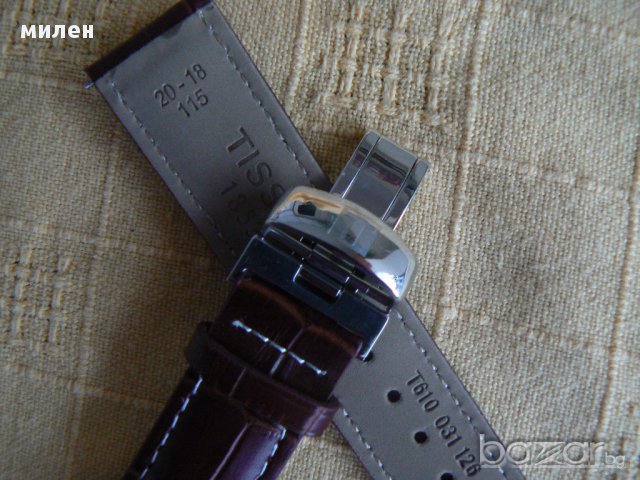 Кожена кафява каишка Tissot 20мм., снимка 4 - Каишки за часовници - 10859308