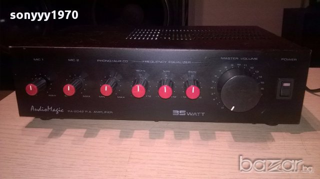 Audio magic pa-2042 profi amplifier-mono-внос швеицария, снимка 2 - Ресийвъри, усилватели, смесителни пултове - 15259581