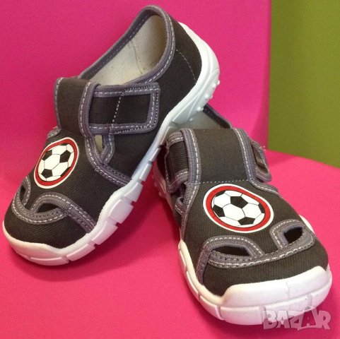 Обувка за момче Вигами от естествен памук, снимка 1 - Бебешки обувки - 23555461