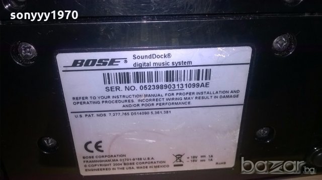 bose sound dock+bose adaptor-внос англия, снимка 11 - Ресийвъри, усилватели, смесителни пултове - 19400839