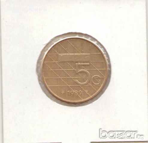 Netherlands-5 Gulden-1989-KM# 210-Beatrix 