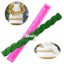 дълга плетка плитка плетеница ВЪЖЕ от тесто силиконов молд форма за фондан украса торта декорация , снимка 1