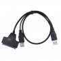 USB 2.0 към SATA 22 Pin адаптер конвертор кабел за 2.5 инча твърд диск, снимка 6