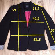 Дамско сако BERSHKA оригинал, размер L, черно с цикламен хастар , НОВО!!, снимка 5 - Сака - 11049676