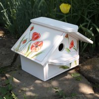 дървени рисувани къщички за птици, снимка 3 - Други - 14278090