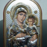 Сребърна икона " Ерусалимска Богородица" 11см/8см