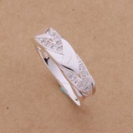 Посребрен пръстен тип халка, снимка 2 - Пръстени - 17306890