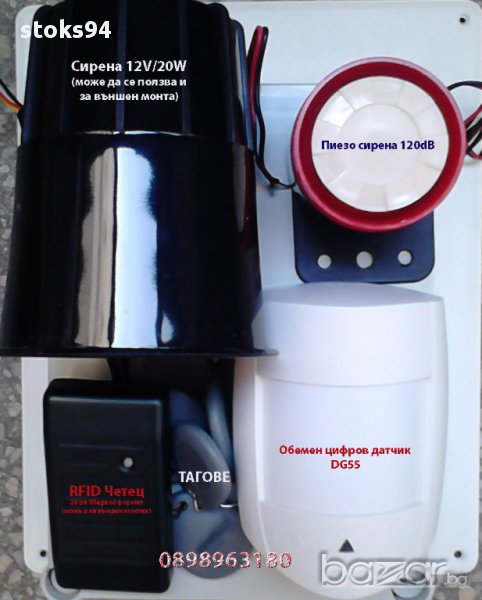 Алармени системи с гсм модул и четец,охранителни системи,аларми за дома и офиса, снимка 1