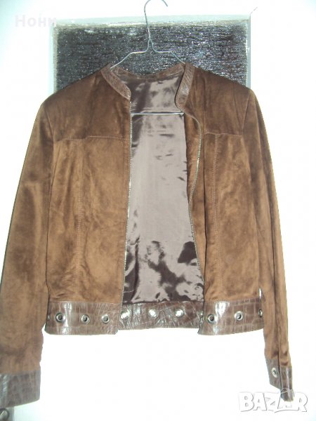 Късо марково яке от естествен велур ROCKERS РЪСТ С, снимка 1