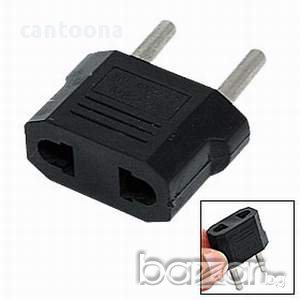 Щепсел преходник от USA към EU стандарт, снимка 1