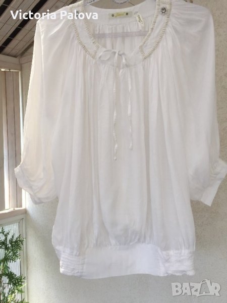 Супер красива тънка белоснежна блуза, снимка 1