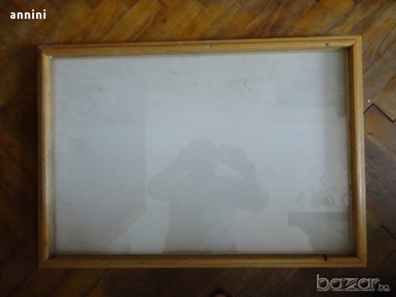 дървена рамка стъкло и  фазер  нутифедер , снимка 1
