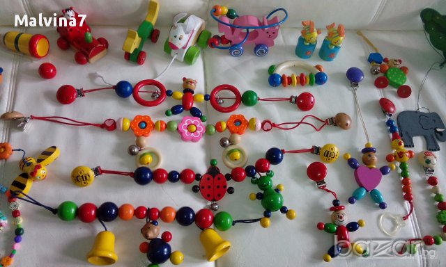 Дървени играчки и дрънкали, снимка 5 - Рисуване и оцветяване - 17775207
