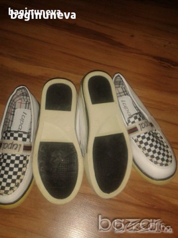 Нови детски бели кожени мокасини - 28-29 и 30 номер, снимка 3 - Детски маратонки - 15126605