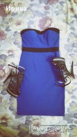 Дамска синя рокля, снимка 1 - Рокли - 15677576
