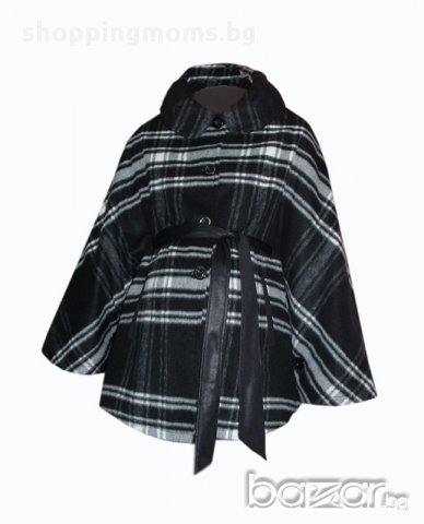 Пелерина за макси дами и бременни 092 черно+сиво 