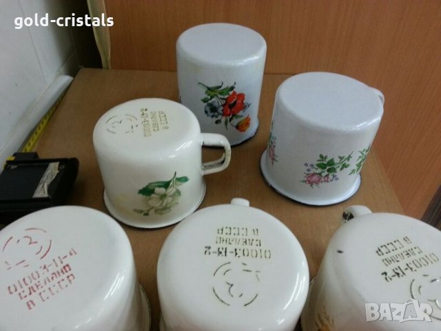 сериз емайлирани чаши СССР, снимка 6 - Антикварни и старинни предмети - 26107380