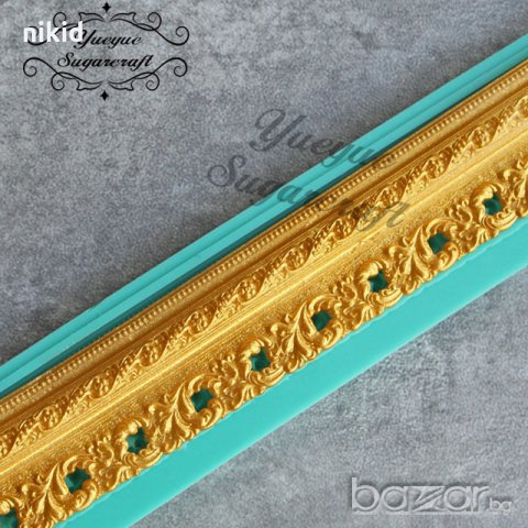 Ивица кант на дупки за рамка борд силиконов молд форма декорация торта фондан шоколад и др., снимка 2 - Форми - 20391271