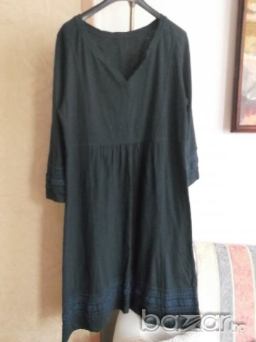 Нова Синя рокля, L, 100% памук, снимка 1 - Рокли - 9618281