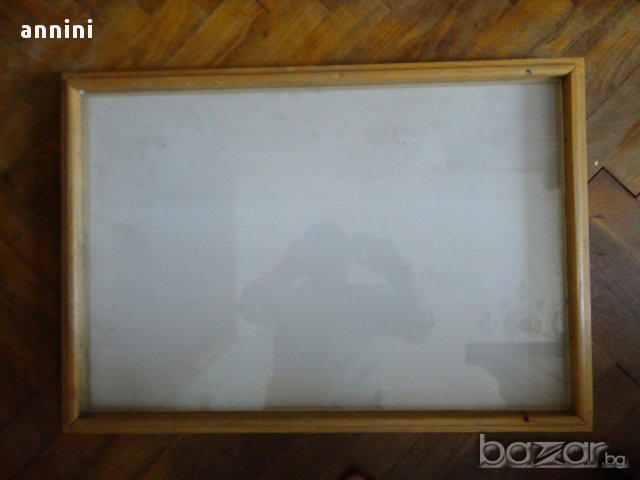 дървена рамка стъкло и  фазер  нутифедер 