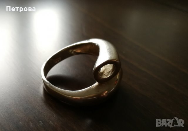 Сребърен пръстен с матиран ефект, снимка 2 - Пръстени - 24073318